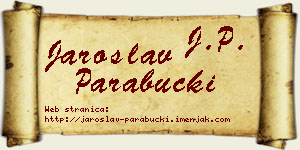 Jaroslav Parabucki vizit kartica
